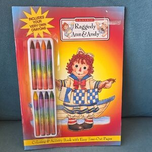 Classic Raggedy Ann & Andy Coloring Book with Crayons